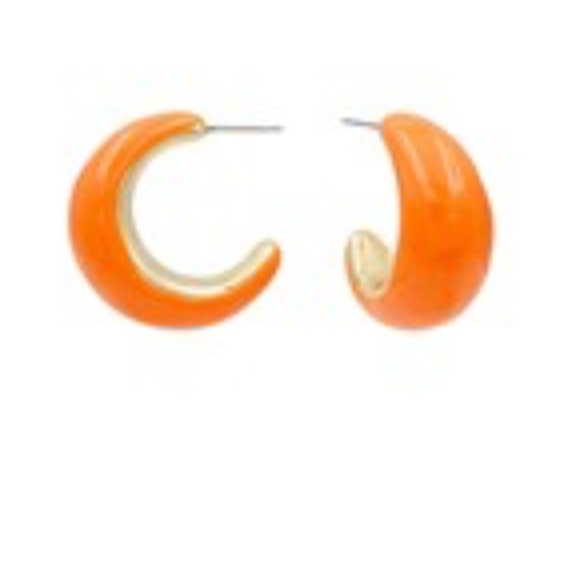 Color Coated Crescent Hoops - Picture 6 of 11